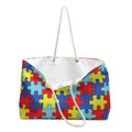 Autism Puzzle Piece Weekender Bag – Colorful Travel Tote