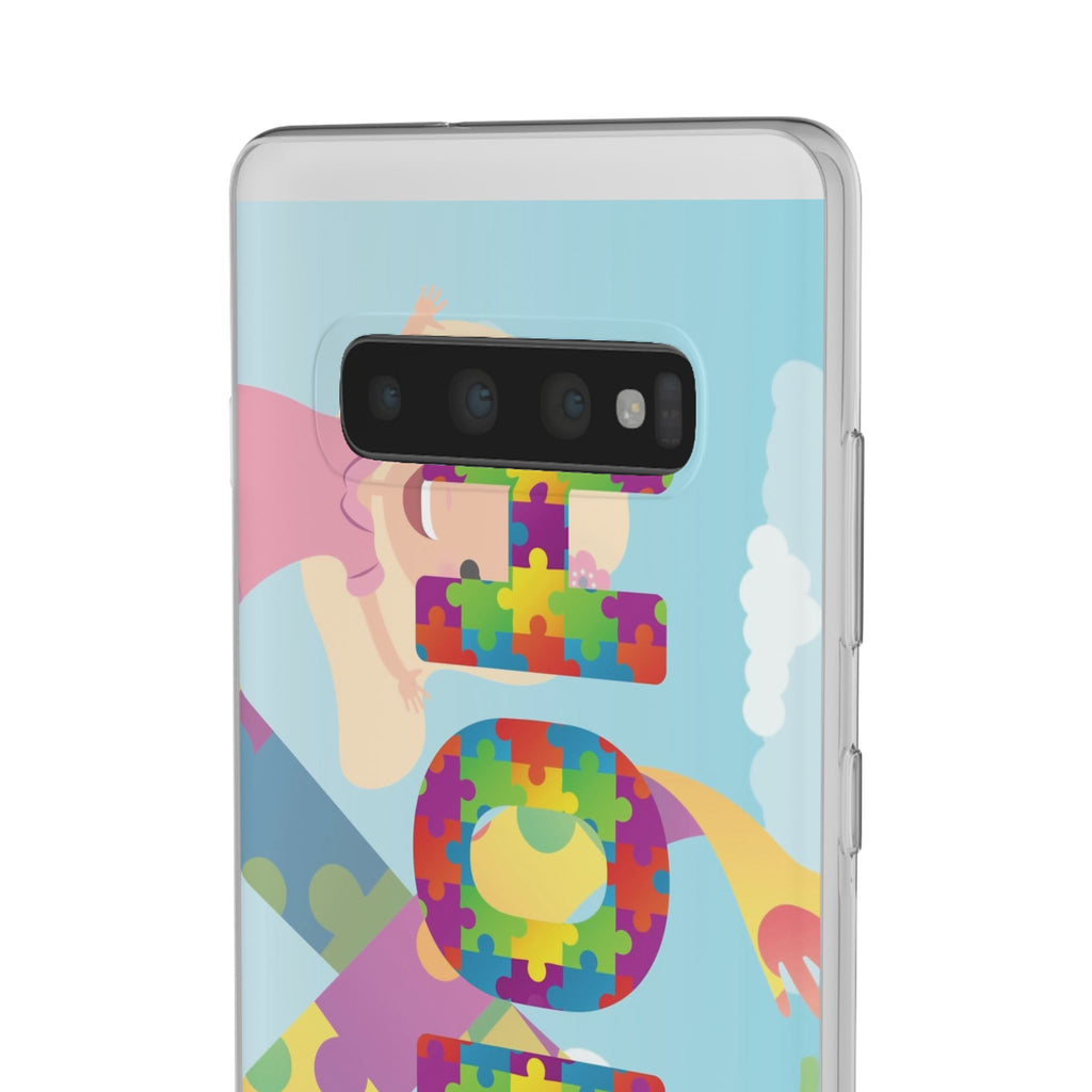 Autism Awareness Phone Case — 'HOPE' Puzzle Heart Flexi Case