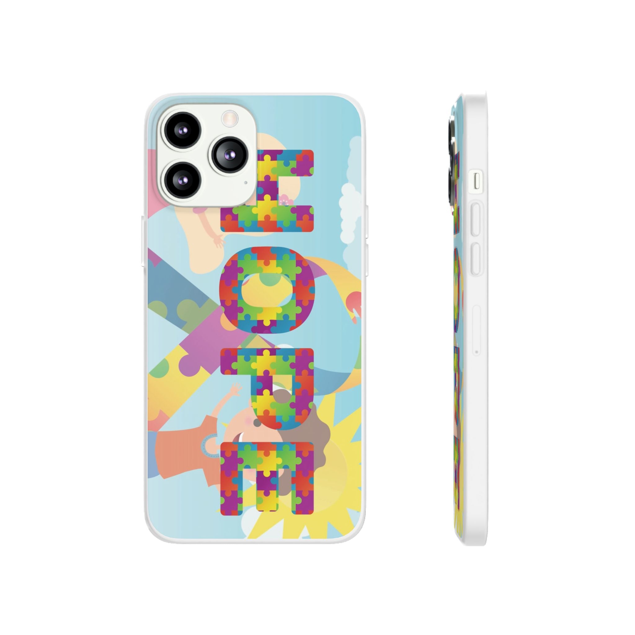 Autism Awareness Phone Case — 'HOPE' Puzzle Heart Flexi Case