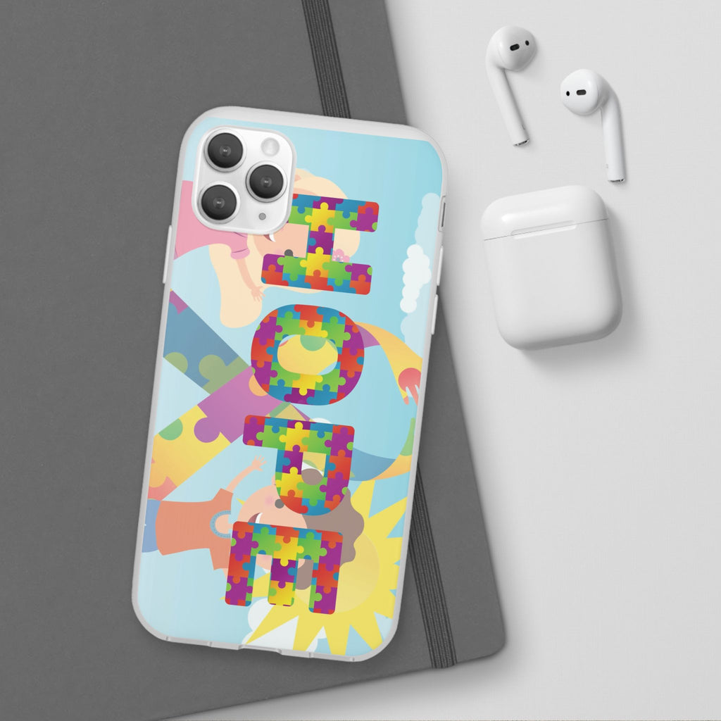 Autism Awareness Phone Case — 'HOPE' Puzzle Heart Flexi Case
