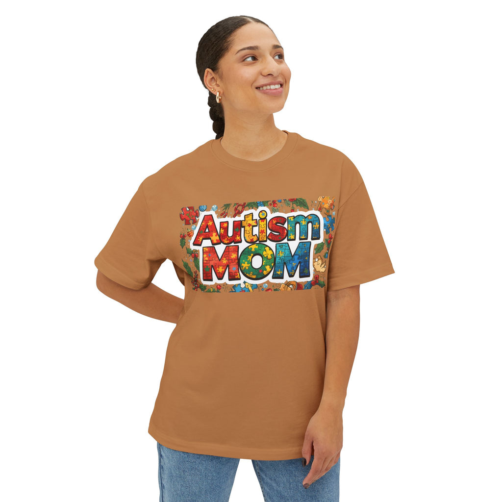 Autism Mom T-Shirt — Colorful Puzzle Piece Awareness Tee