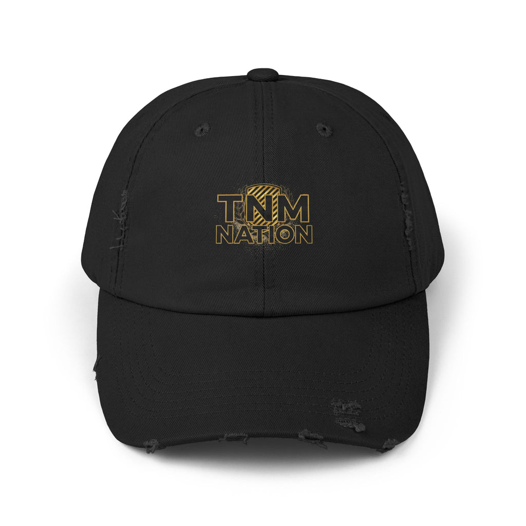 Distressed Baseball Cap — TNM Nation Gold Logo