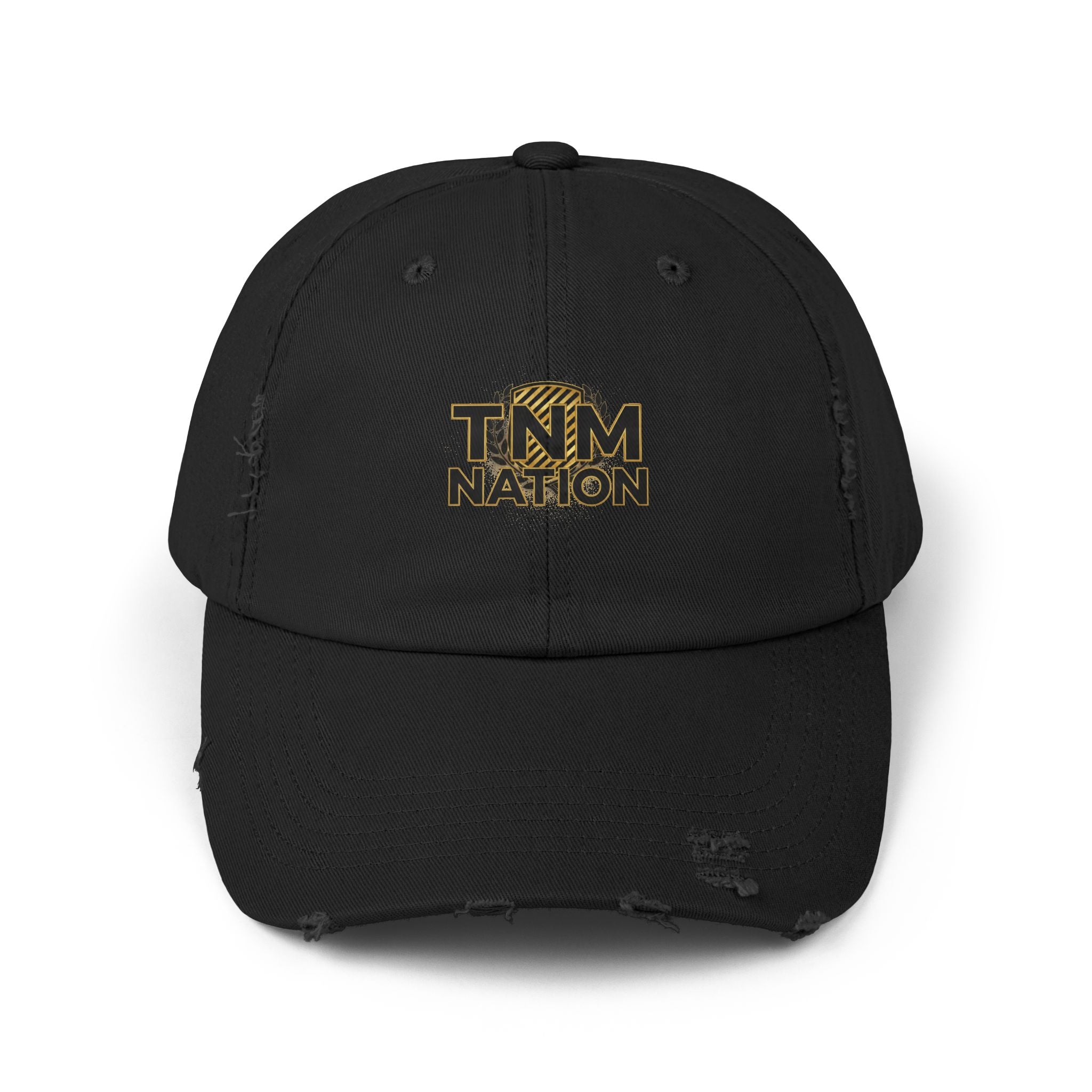 Distressed Baseball Cap — TNM Nation Gold Logo