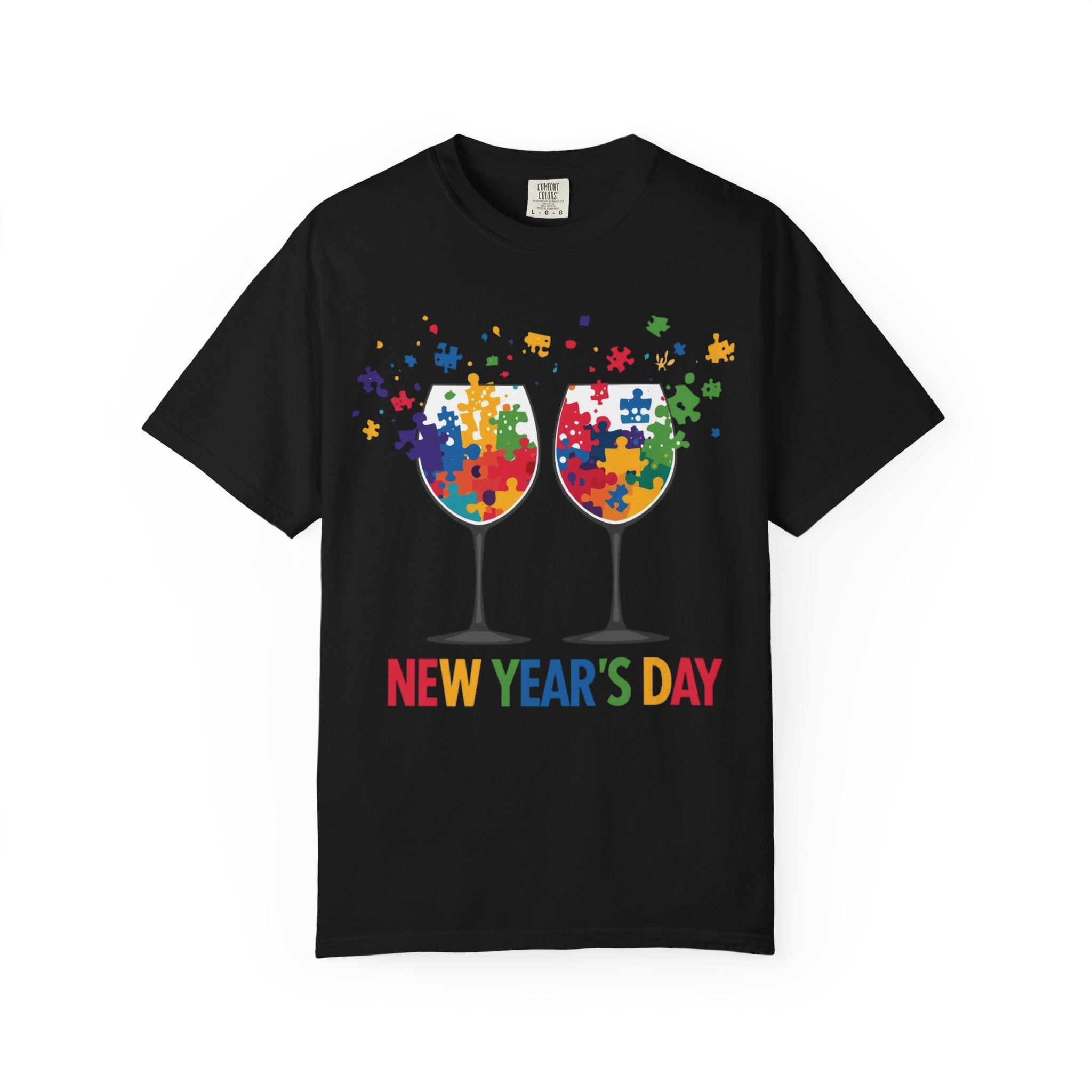 New Year’s Day Puzzle Wine T-Shirt