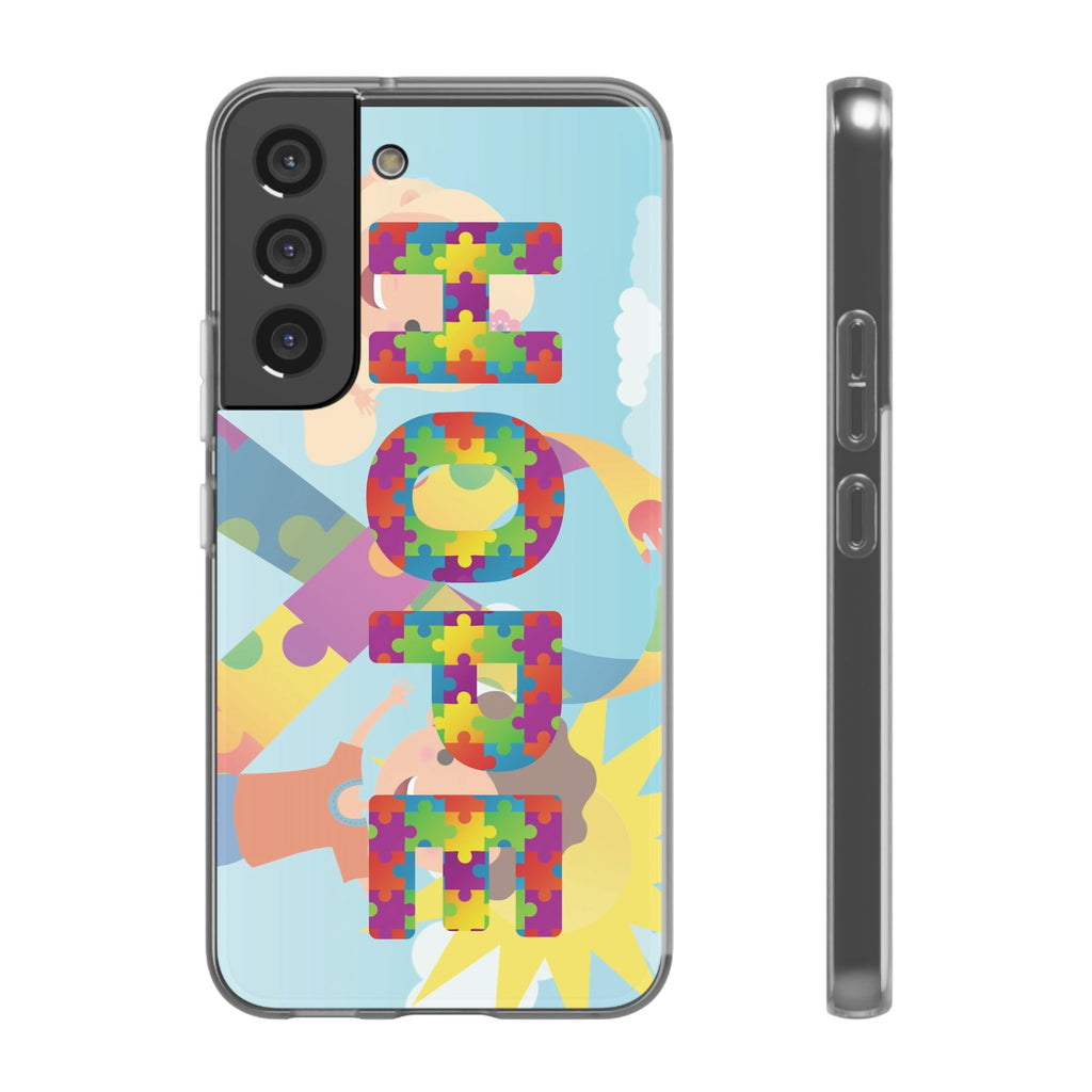 Autism Awareness Phone Case — 'HOPE' Puzzle Heart Flexi Case