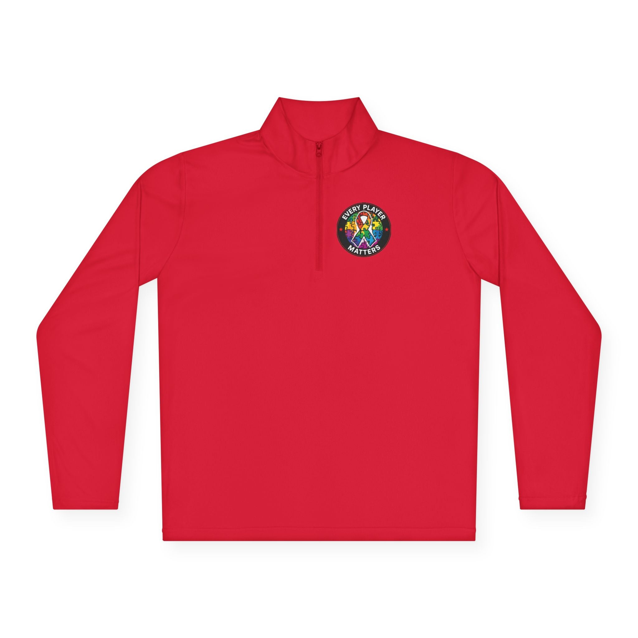 Quarter-Zip Pullover • Colorful Geometric Mushroom Logo — Psychedelic Nature Vibe