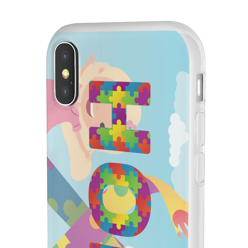 Autism Awareness Phone Case — 'HOPE' Puzzle Heart Flexi Case