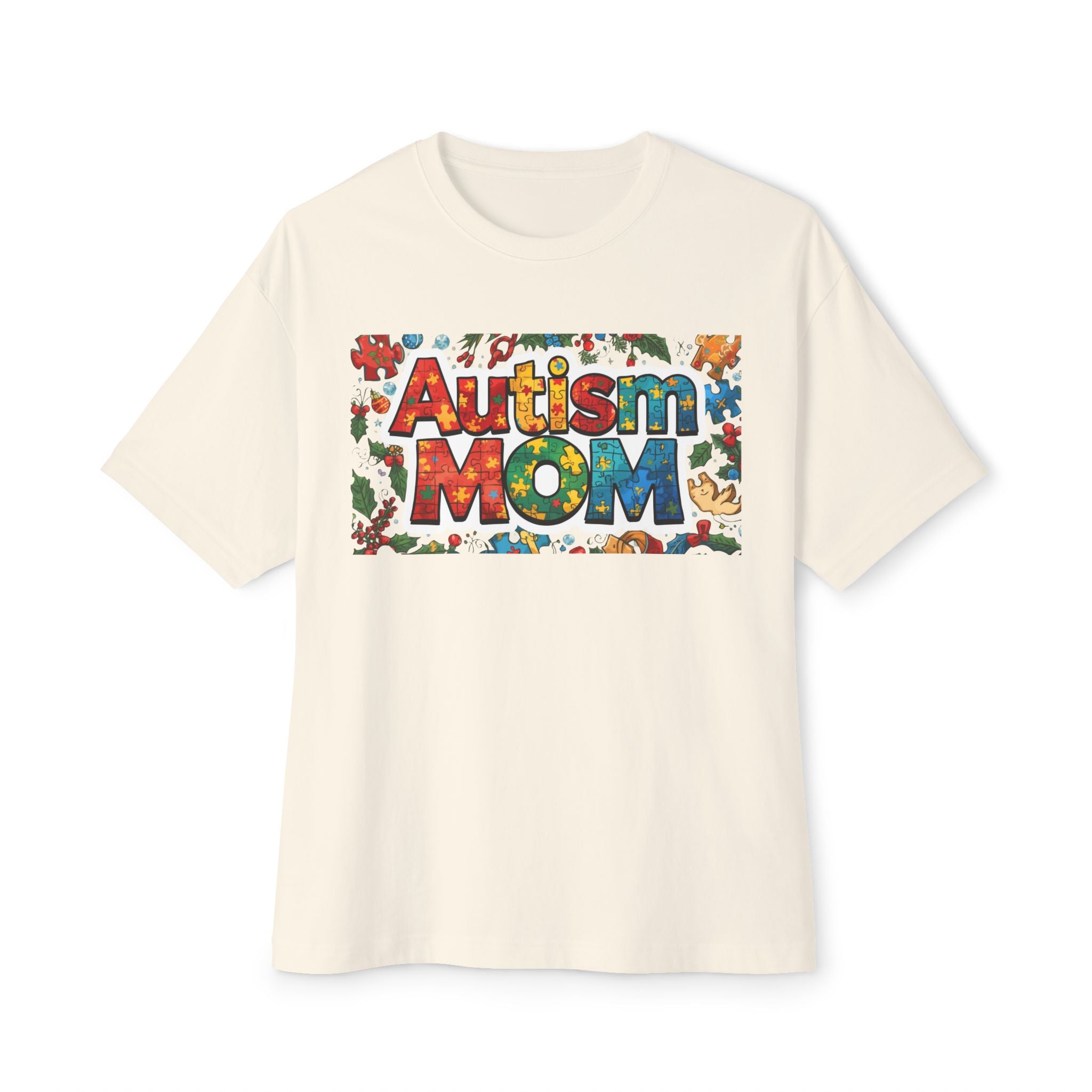 Autism Mom T-Shirt — Colorful Puzzle Piece Awareness Tee