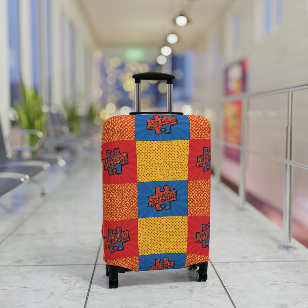 Autism Awareness Puzzle Luggage Cover — Bright Travel Protector