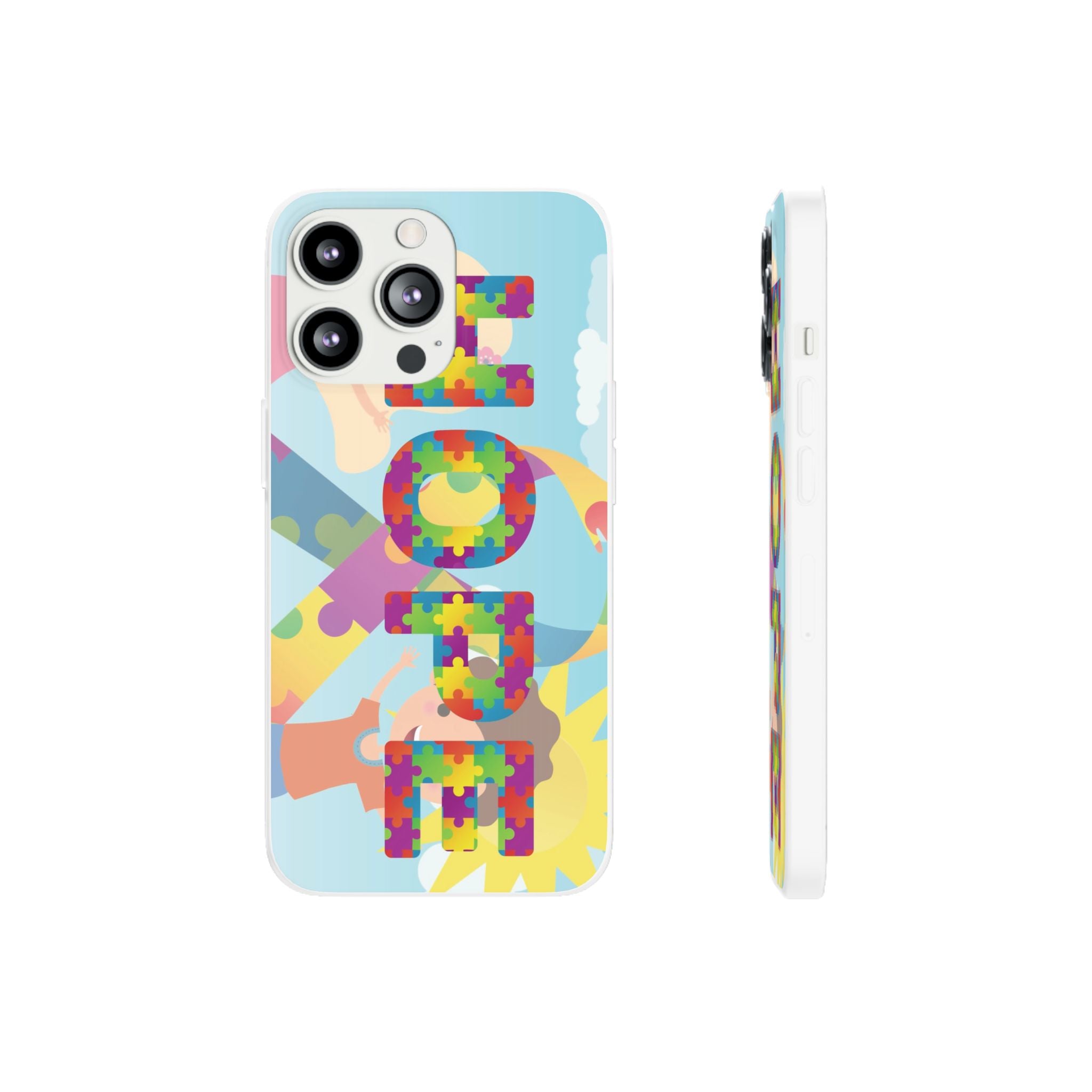 Autism Awareness Phone Case — 'HOPE' Puzzle Heart Flexi Case