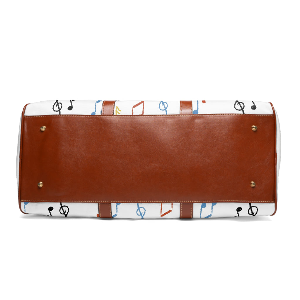 Music Notes Waterproof Travel Bag