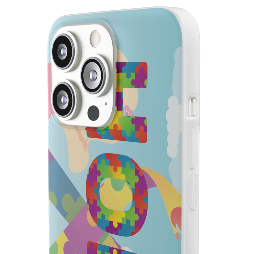 Autism Awareness Phone Case — 'HOPE' Puzzle Heart Flexi Case