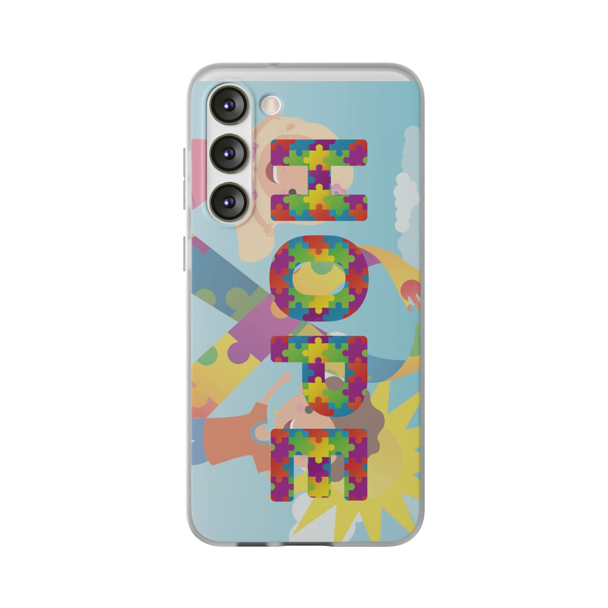 Autism Awareness Phone Case — 'HOPE' Puzzle Heart Flexi Case