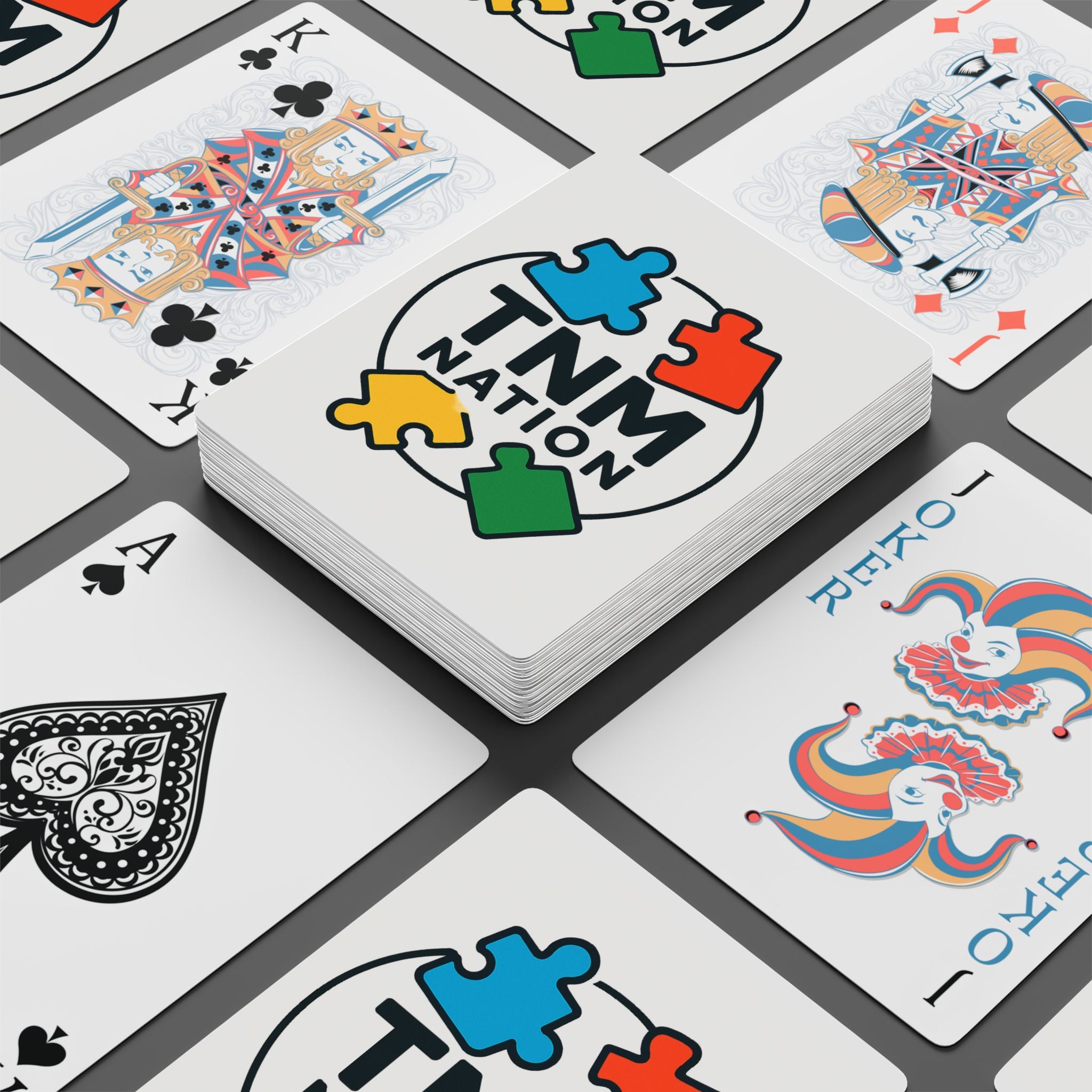 Custom TNM Nation Poker Playing Cards — Classic Ace Spade Design