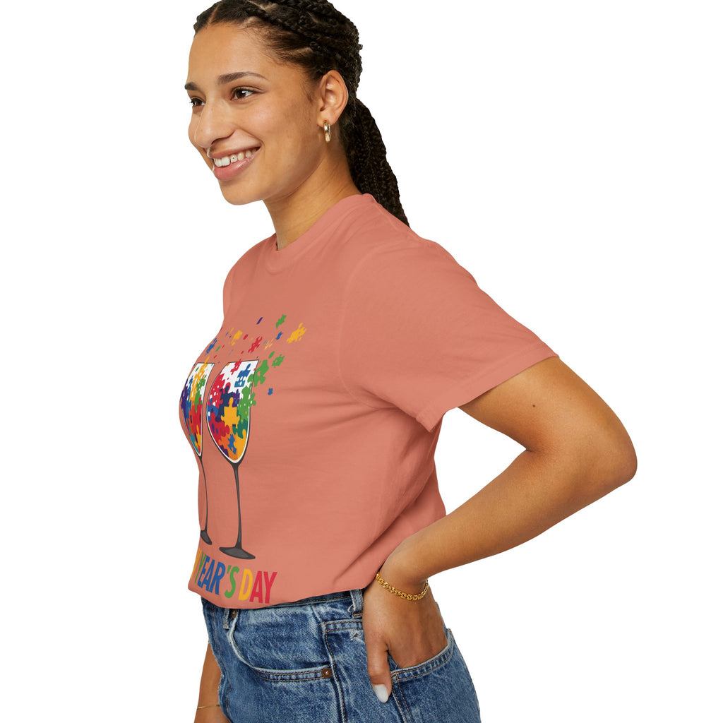 New Year’s Day Puzzle Wine T-Shirt